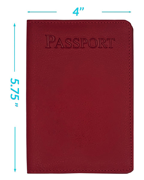 Personalized Monogrammed Leather RFID Passport Cover Holder and Luggage Tag