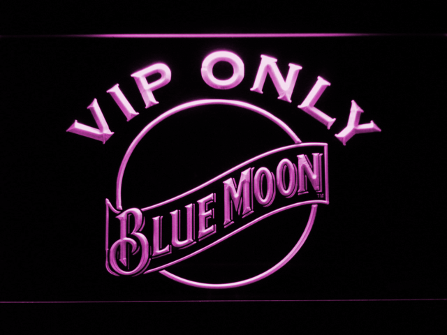Blue Moon VIP Only LED Neon Sign