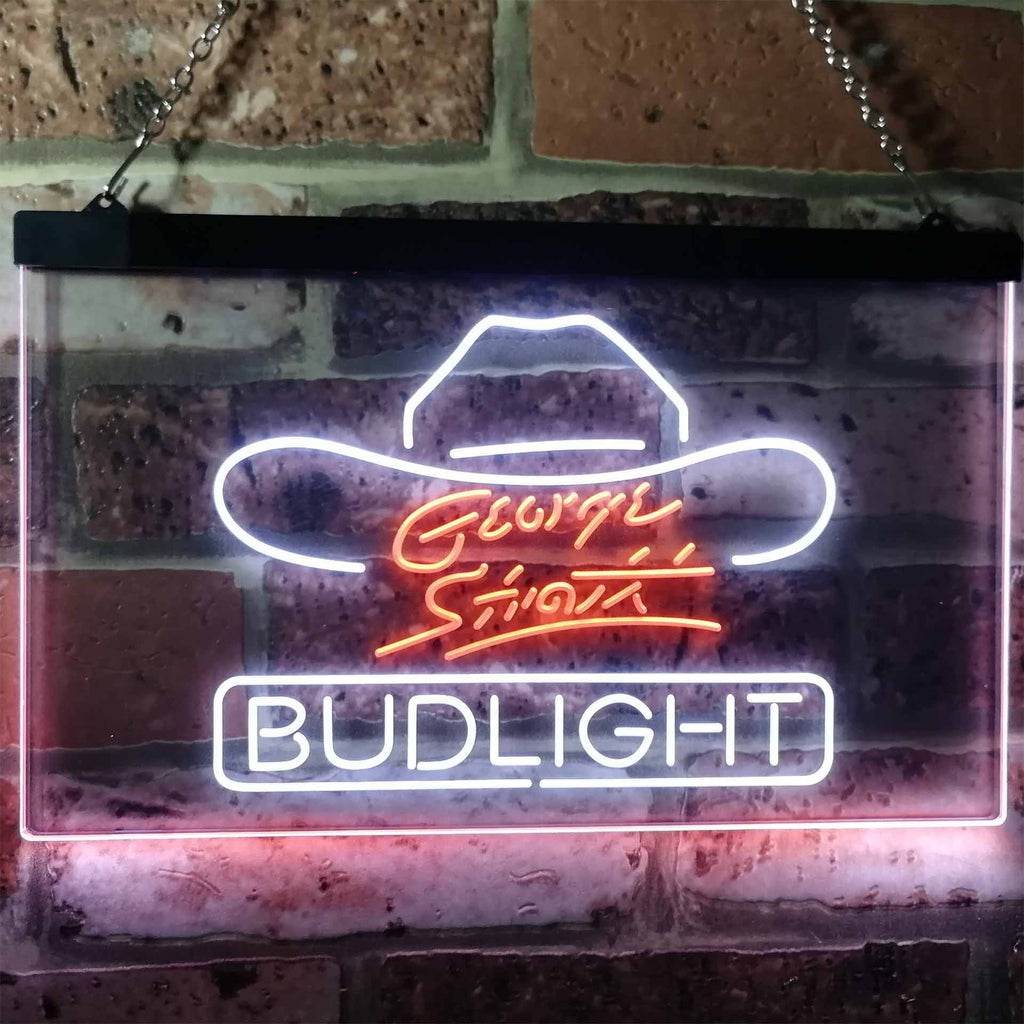 Bud Light George Strait Neon-Like LED Sign - Dual Color