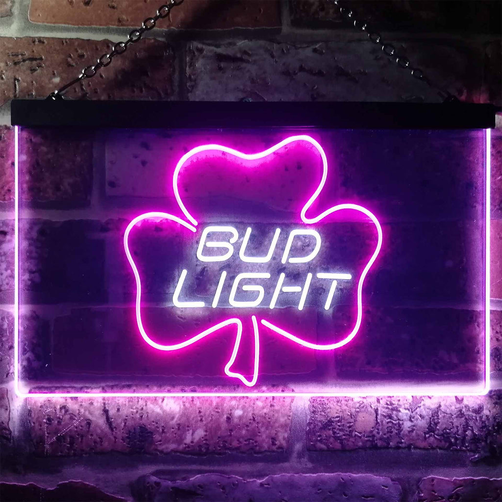 Bud Light Leaf 1 Neon-Like LED Sign - Dual Color