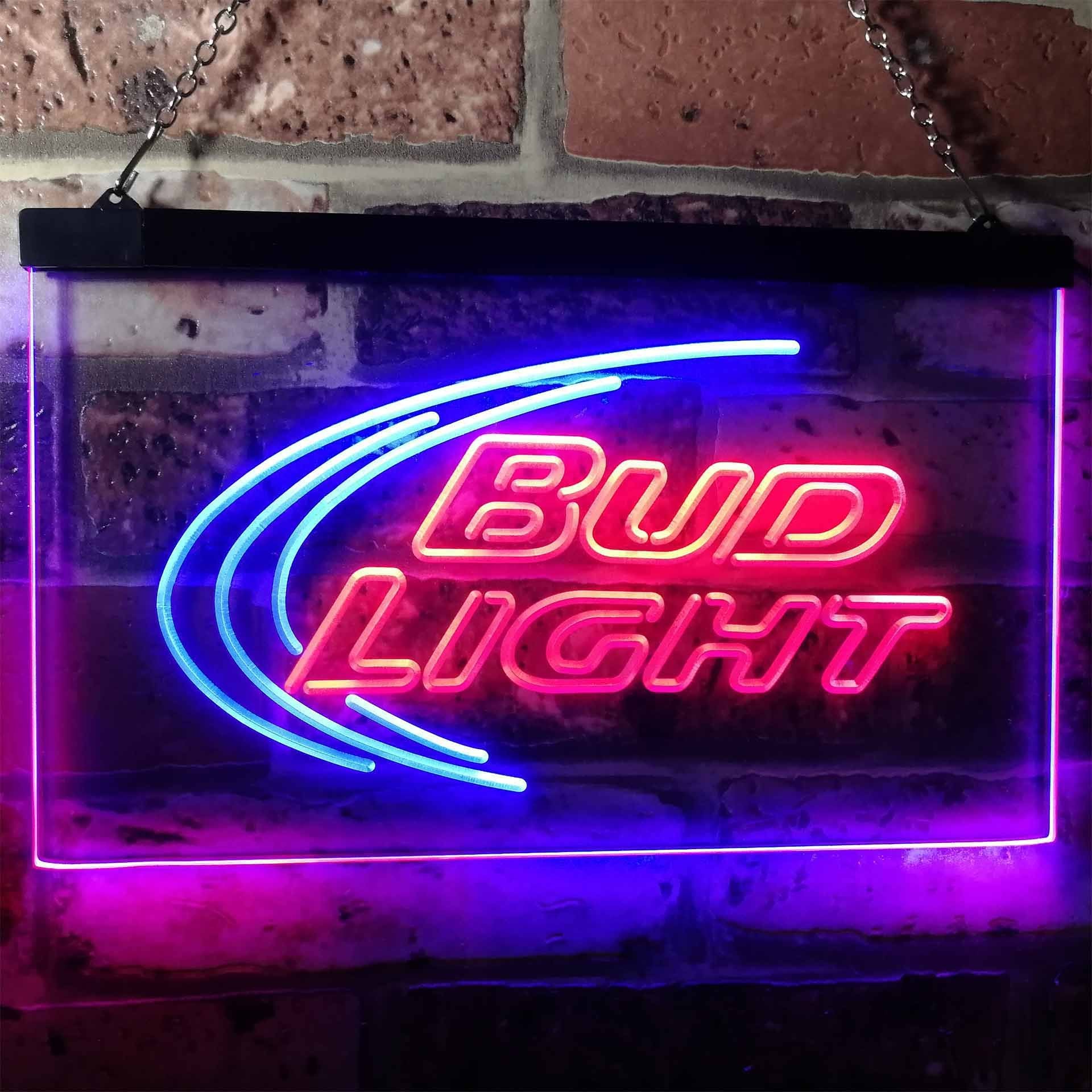 Logo léger Bud Light Logo 1 Neon-Identique à la double couleur