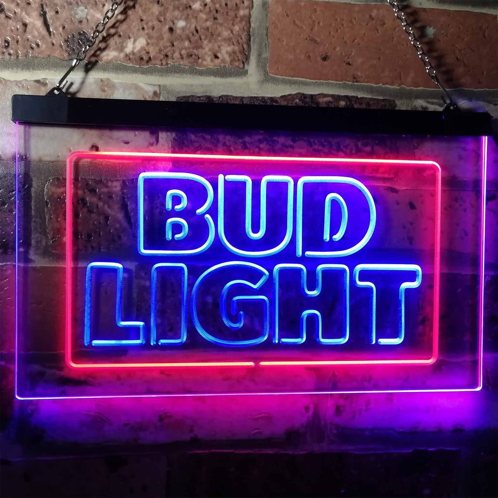 Bud Light Logo 2 Neon-Like LED Sign - Dual Color