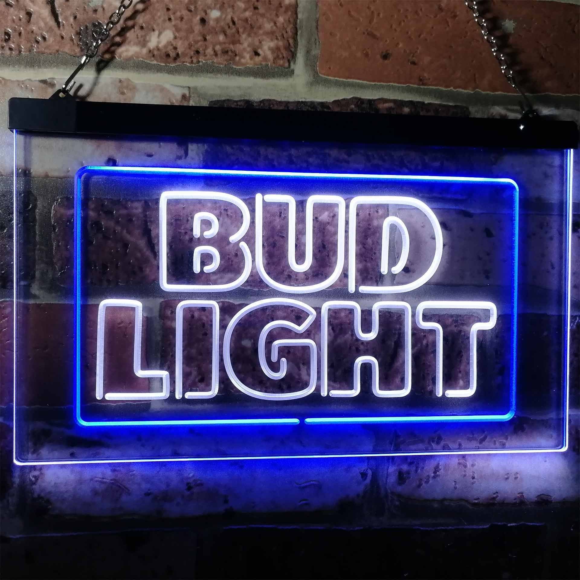 Bud Light Logo 2 Neon-Like LED Sign - Dual Color