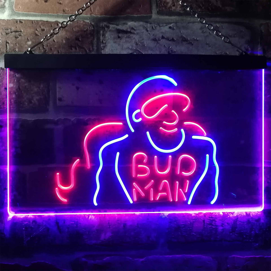 Budweiser Bud Man Neon-Like LED Sign - Dual Color