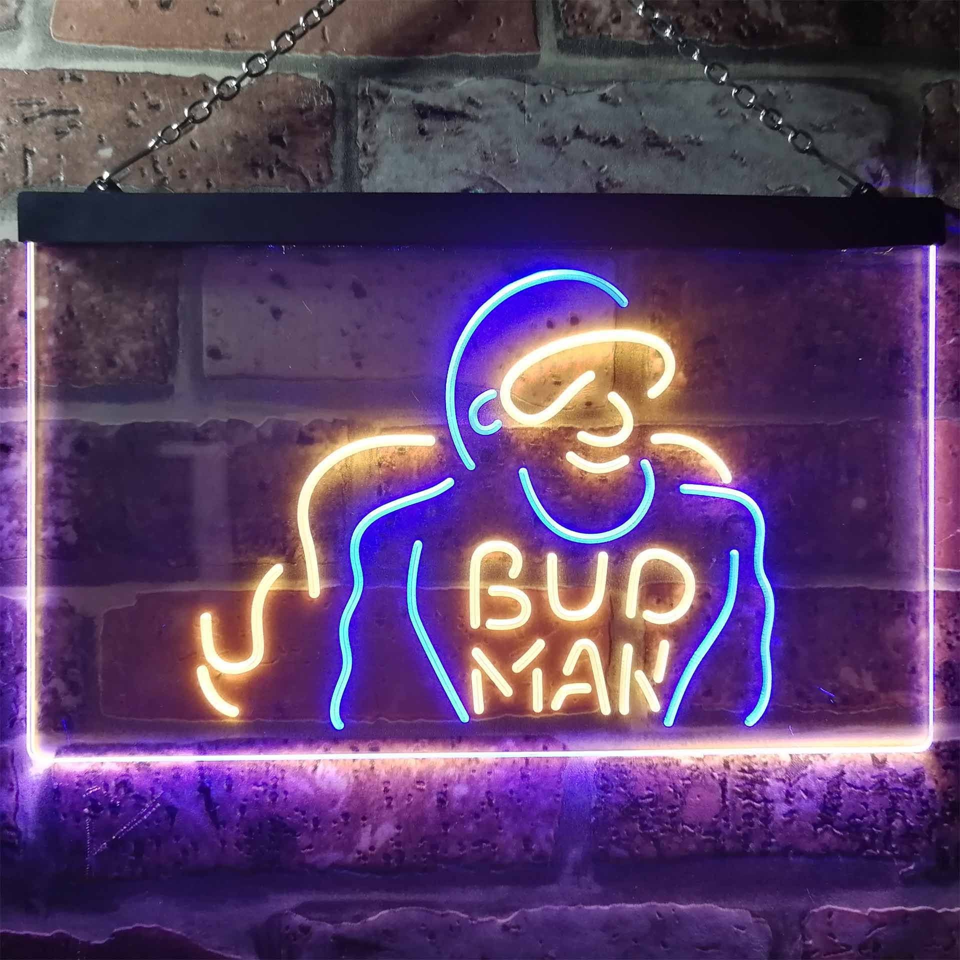 Budweiser Bud Man Bud-Néon - Signe de LED - Dual Couleur