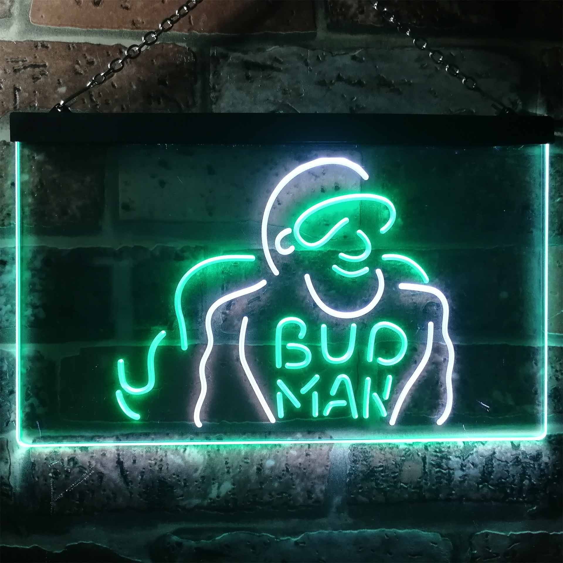 Budweiser Bud Man Bud-Néon - Signe de LED - Dual Couleur