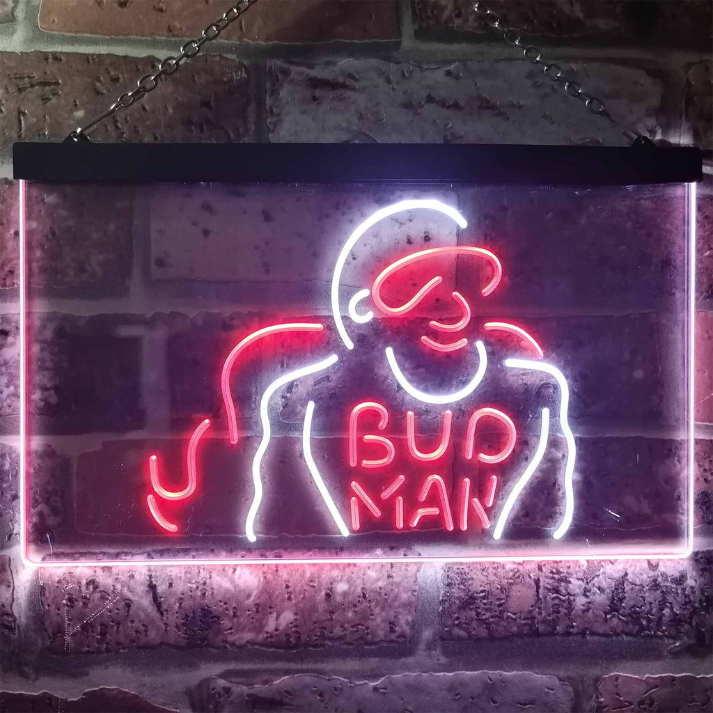 Budweiser Bud Man Neon-Like LED Sign - Dual Color