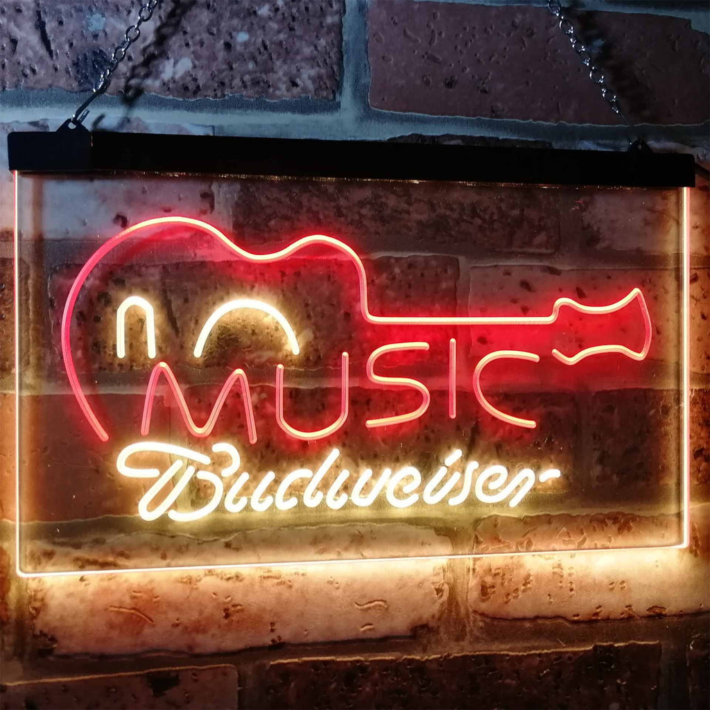 Budweiser Music Neon-Like LED Sign - Dual Color