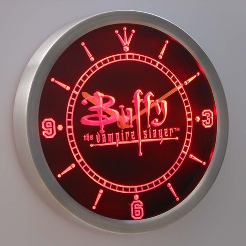 Buffy the Vampire Slayer LED Neon Wall Clock | SafeSpecial