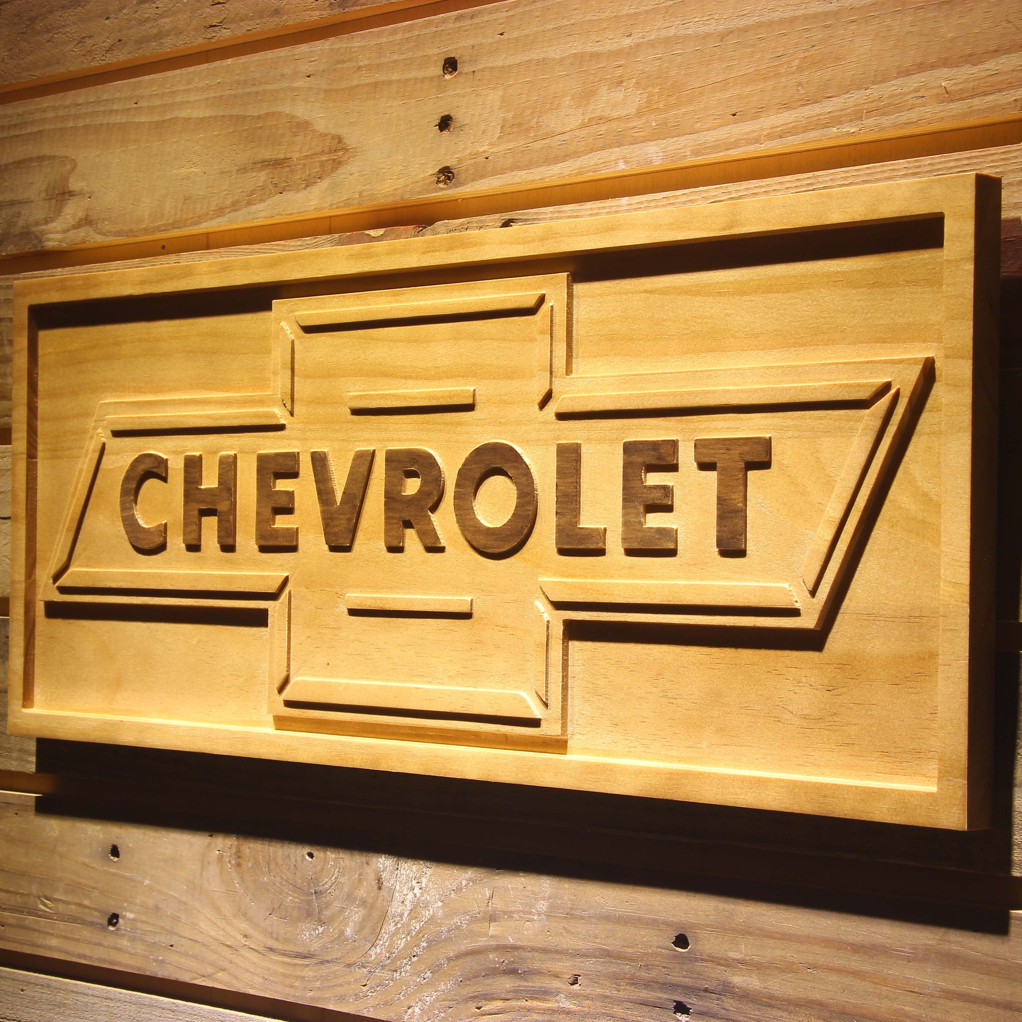 sign chevrolet wooden safespecial