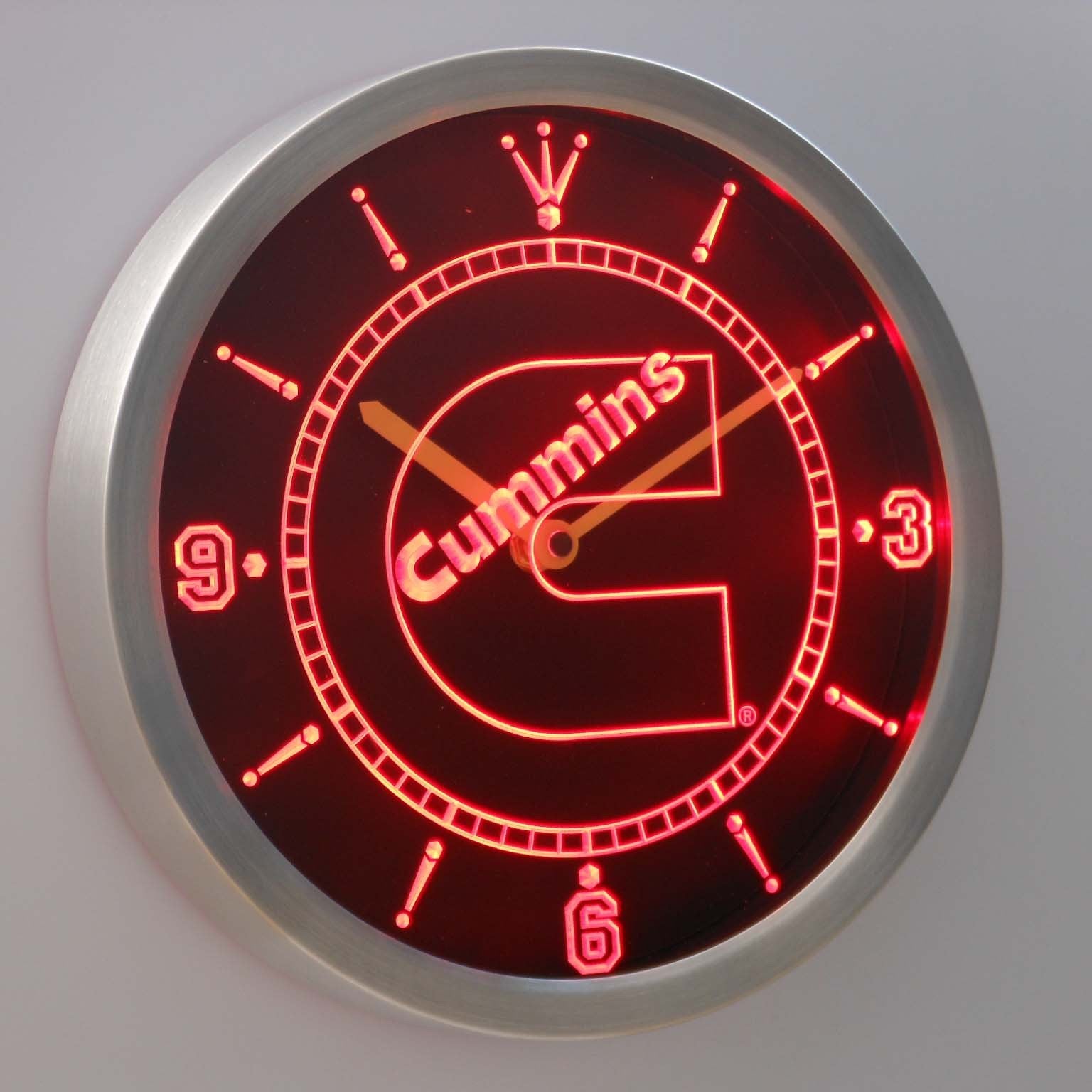Cummins LED Neon Wall Clock | SafeSpecial