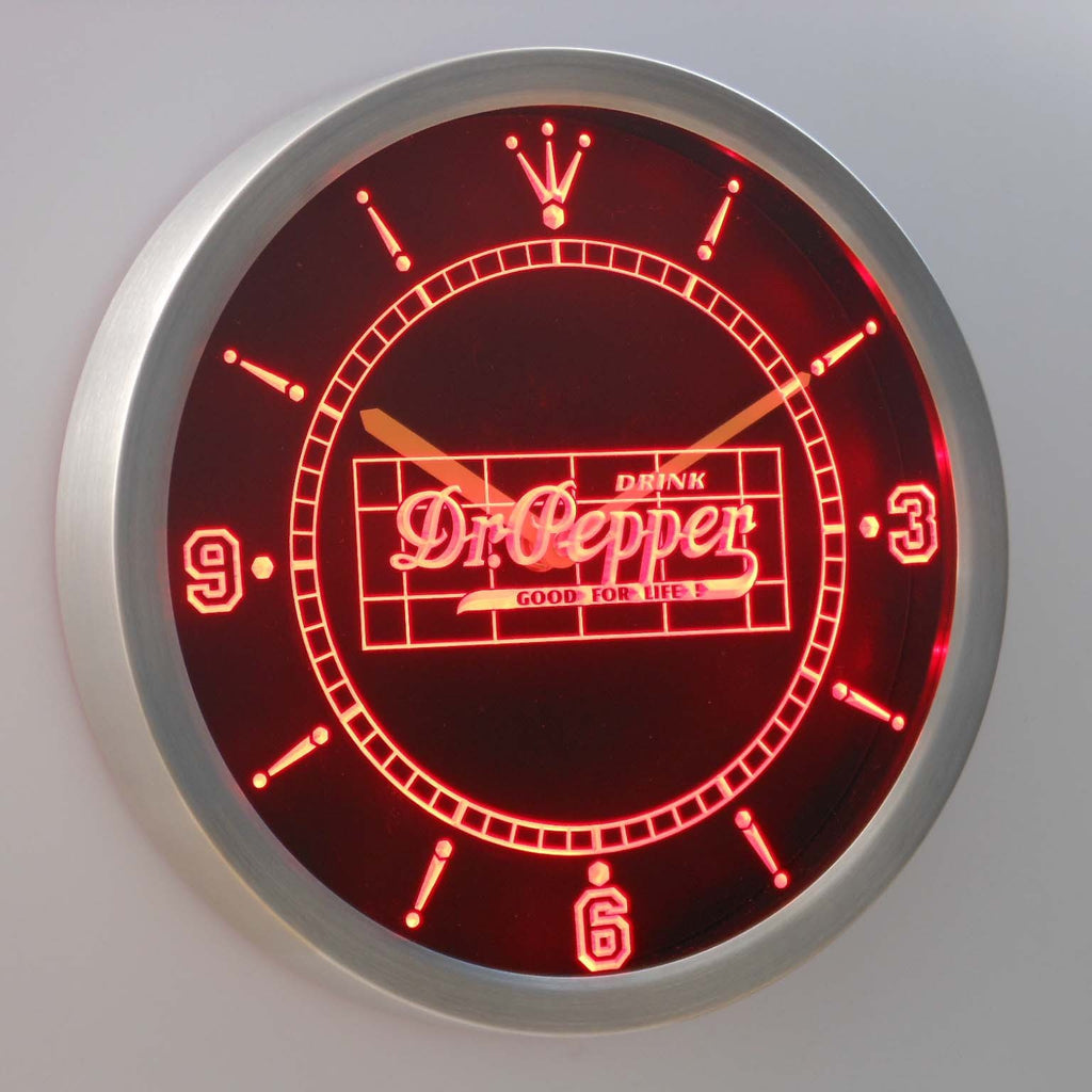 Dr. Pepper Good For Life LED Neon Wall Clock | SafeSpecial