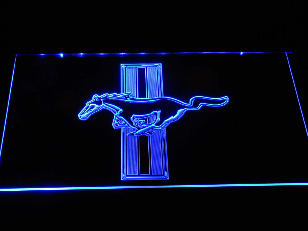 Ford Mustang Bars Logo LED Neon Sign | SafeSpecial
