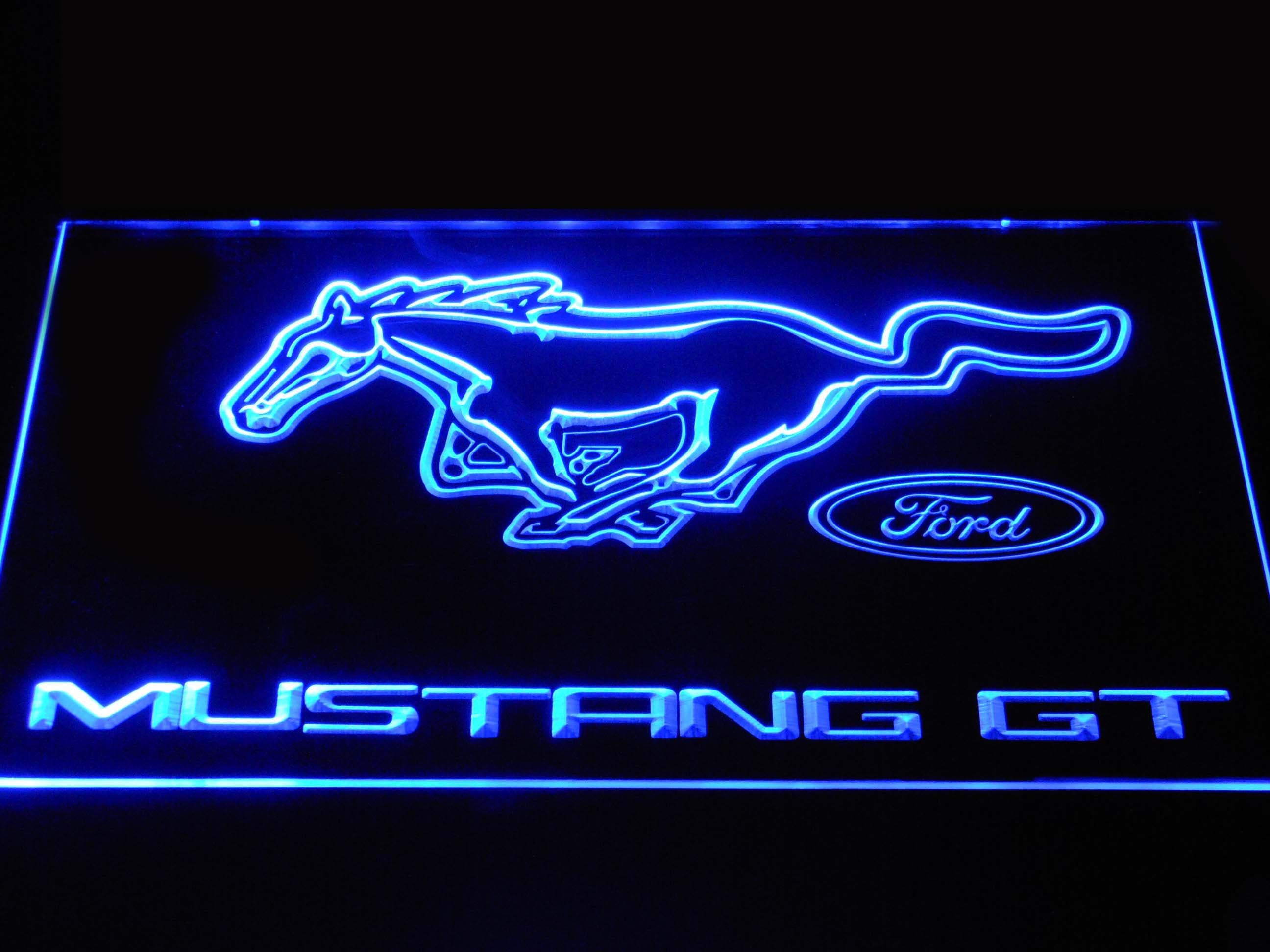 Ford Mustang Gt Led Neon Sign Safespecial