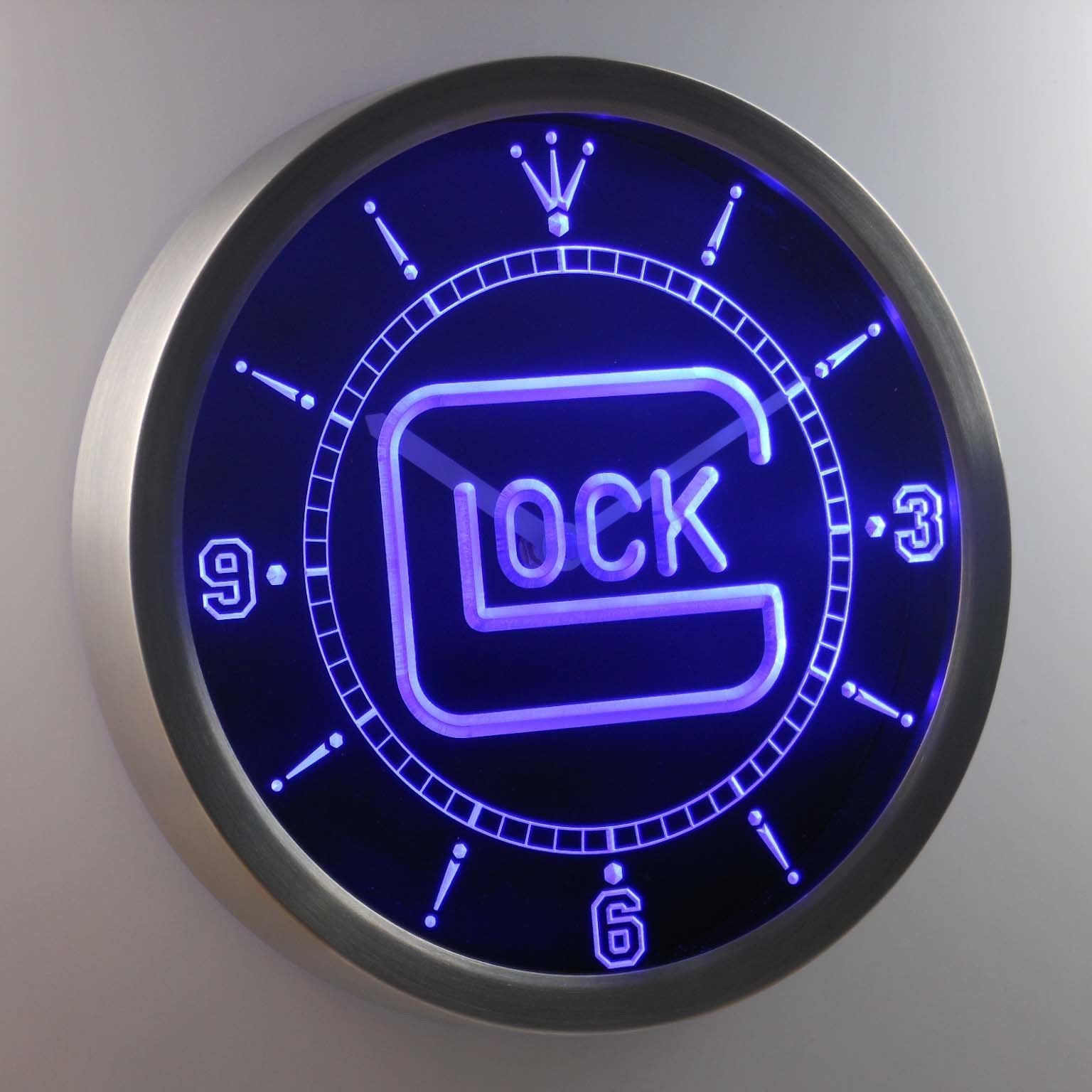 neon glock clock led safespecial