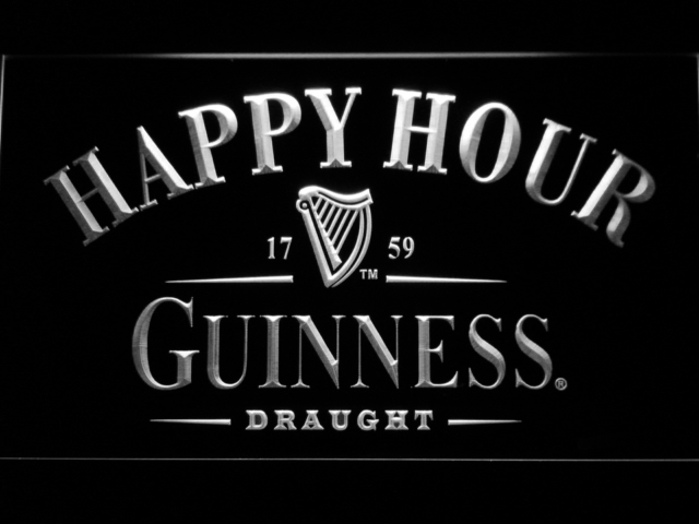 Guinness Draft Happy Hour Led Neon Sign