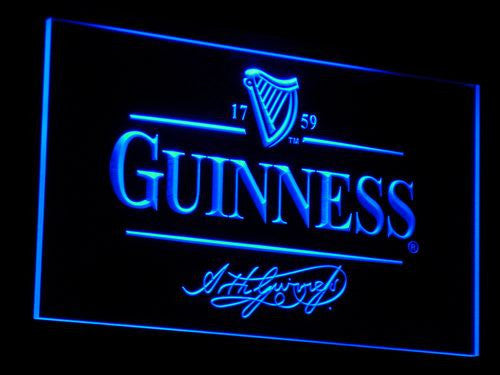 Guinness dirigé le signe du néon