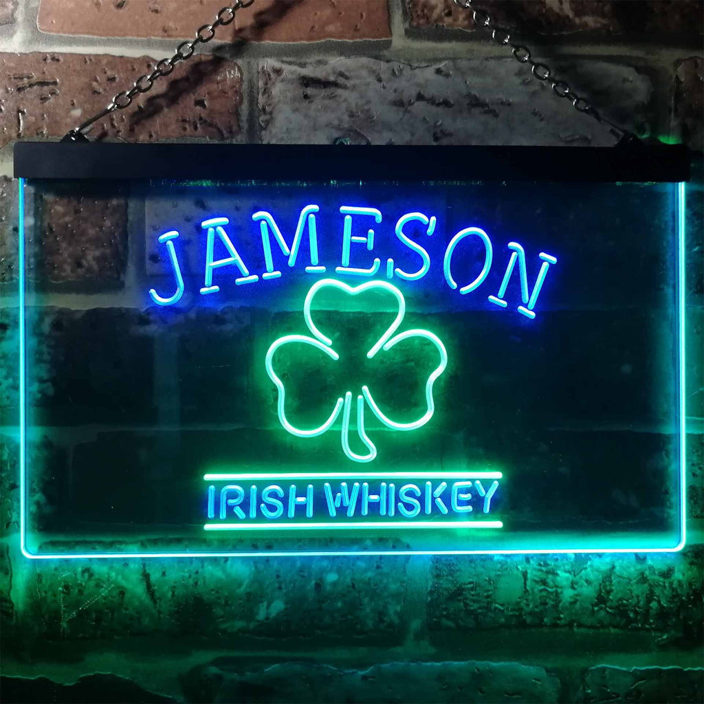 Jameson Irish Whisky Leaf 1 Signe LED semblable à un néon - Dual