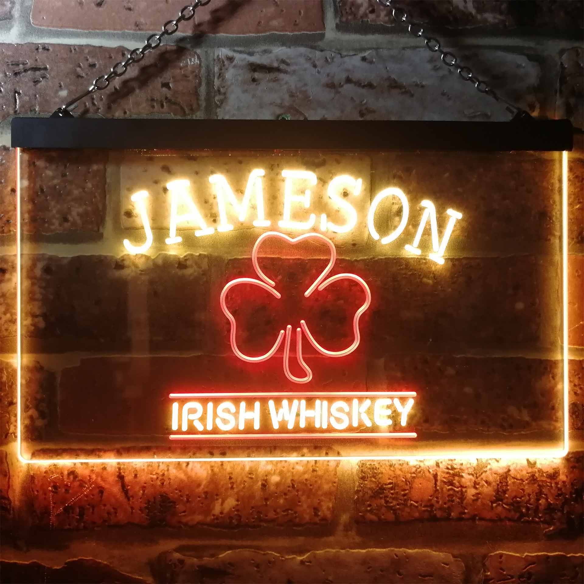 Jameson Irish Whisky Leaf 1 Signe LED semblable à un néon - Dual