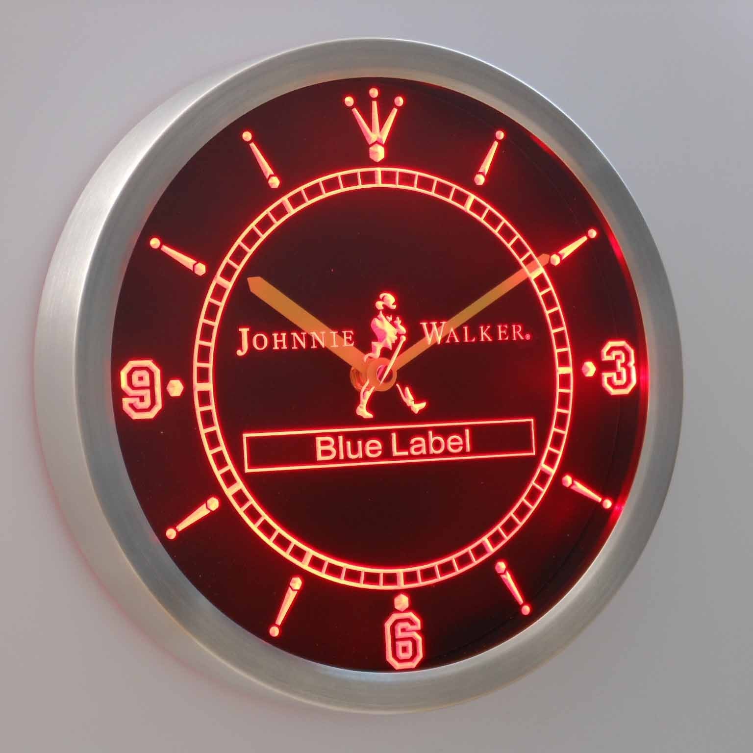 Johnnie Walker Blue Label LED Neon Wall Clock | SafeSpecial