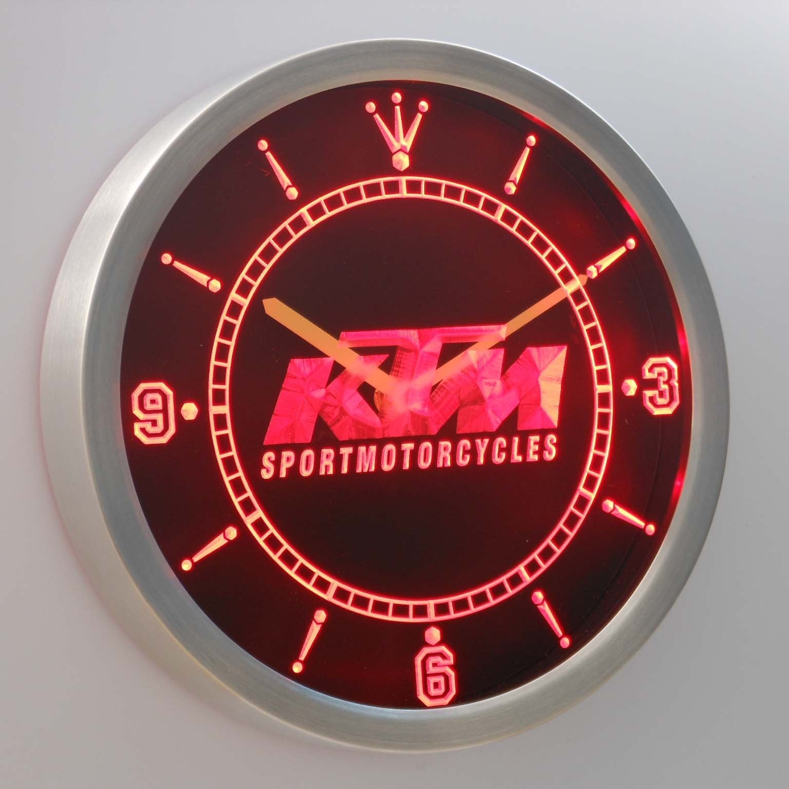 Ktm Led Neon Wall Clock Safespecial