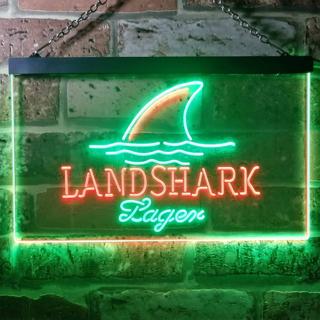 Landshark Lager - Sharkfin Neon-Like LED Sign - Dual Color