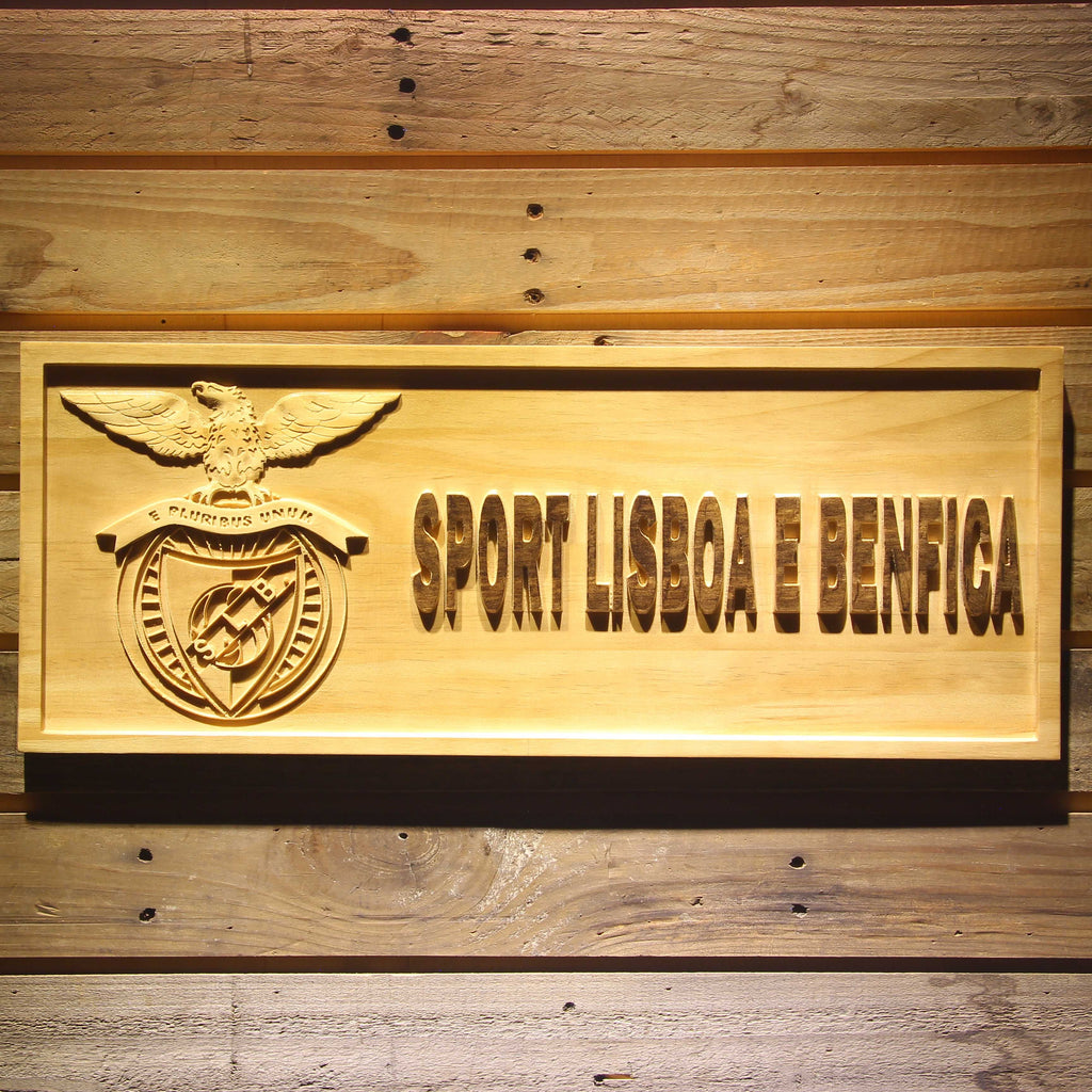 Lisbon S L Benfica Wooden Sign Safespecial