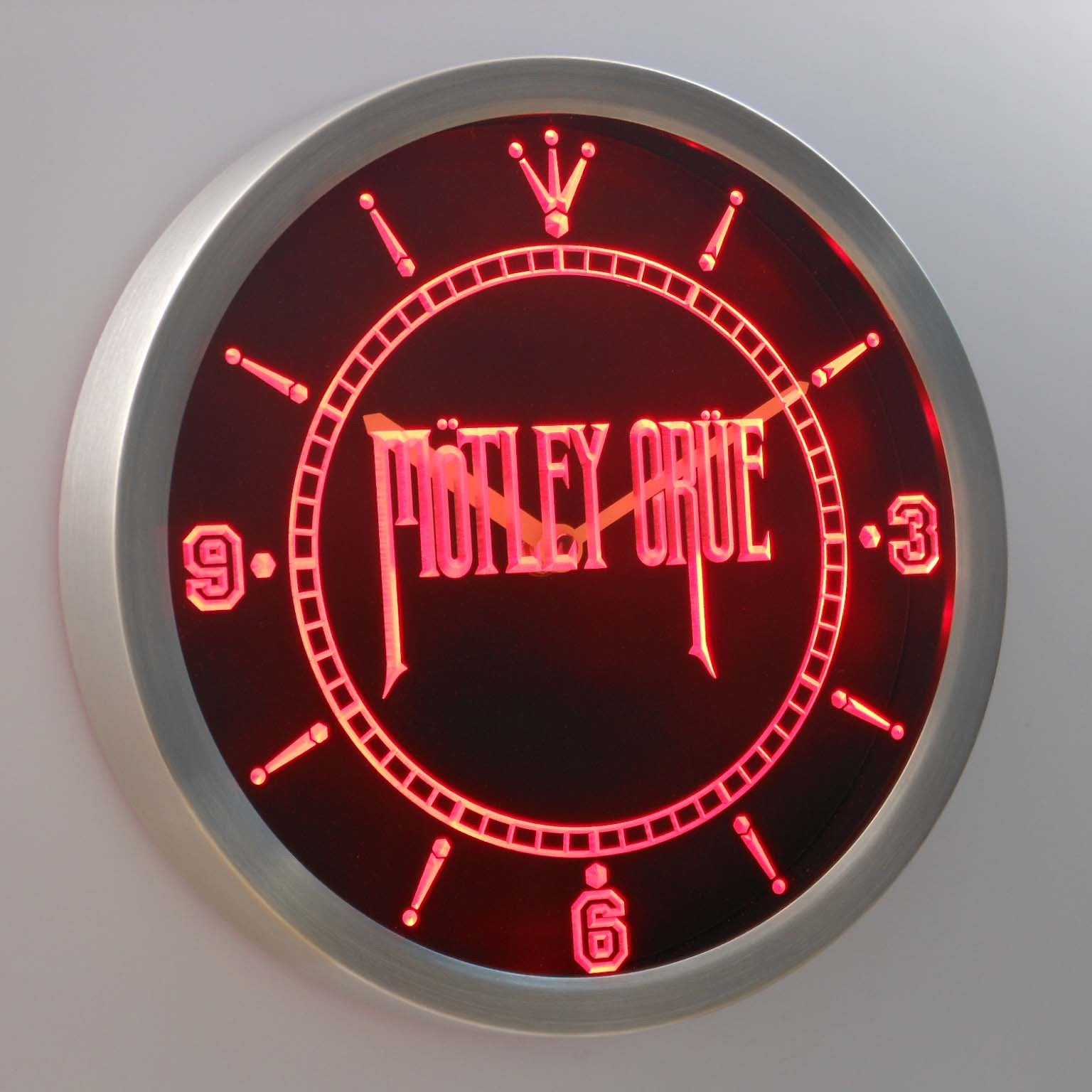 Motley Crue LED Neon Wall Clock | SafeSpecial