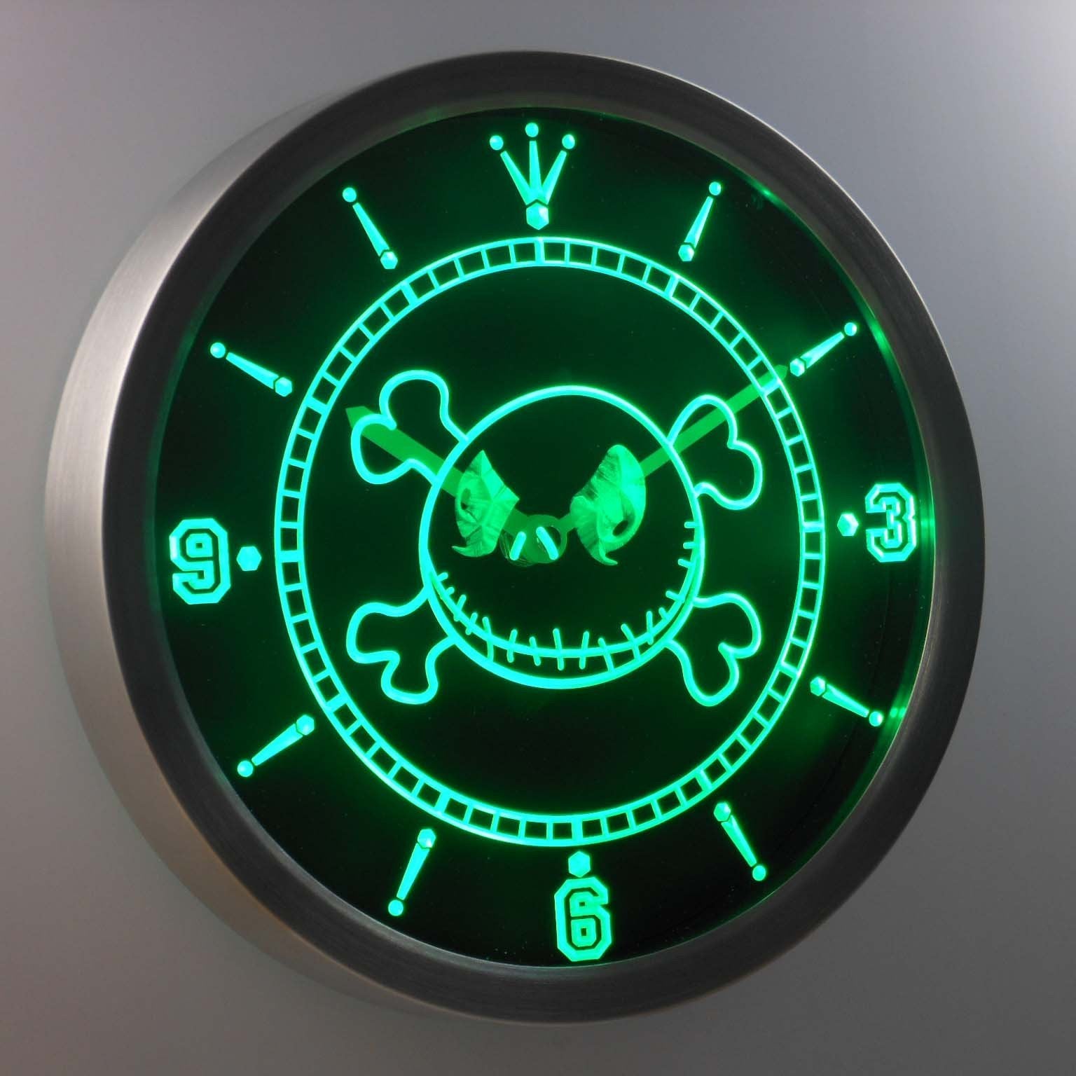 Nightmare Before Christmas Jack Skellington Head LED Neon Wall Clock