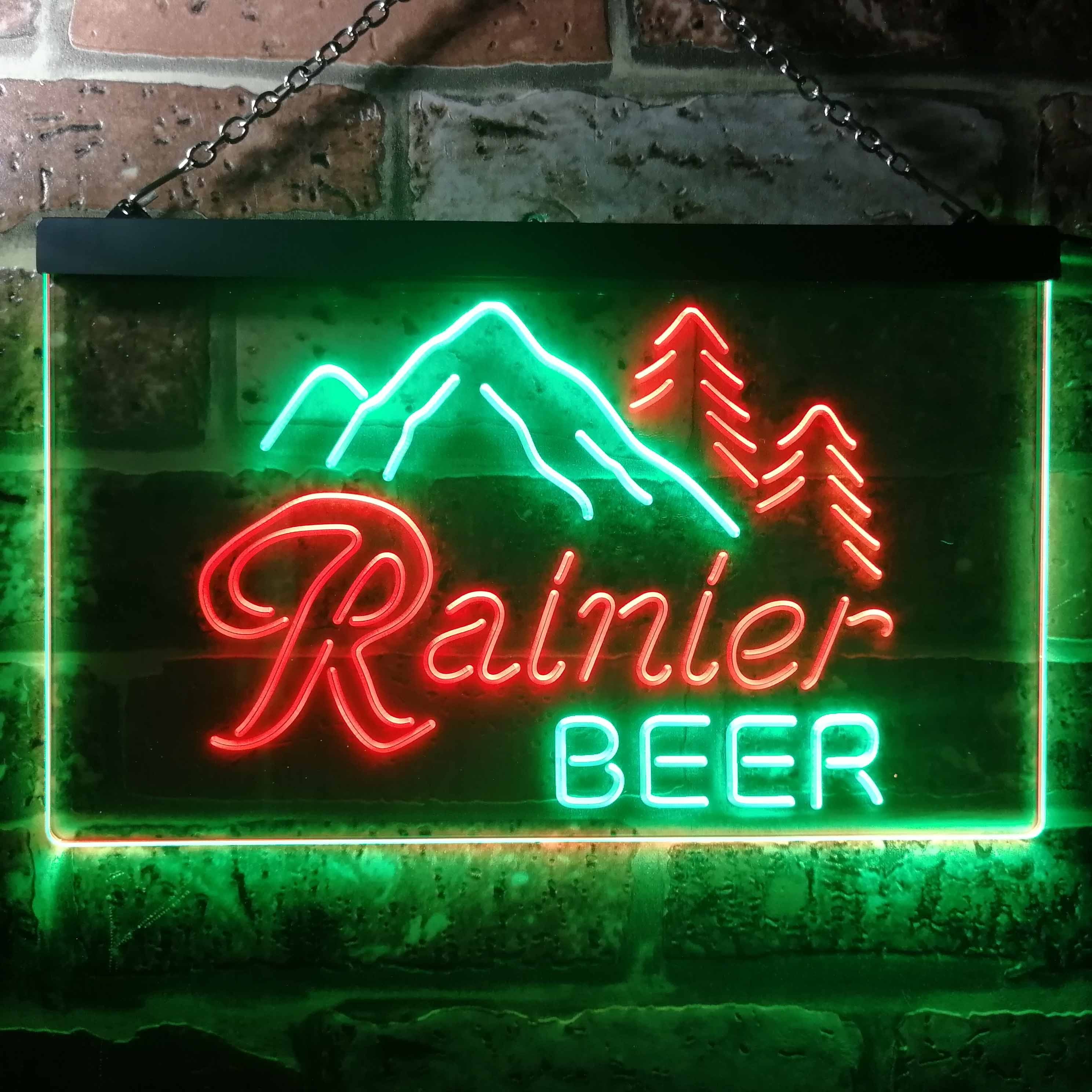 Signe LED de type néon Rainier Beer Moule - Double couleur