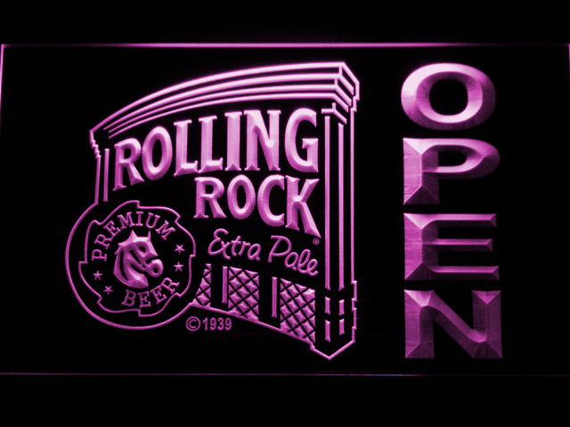 Rolling Rock Open LED Neon Sign