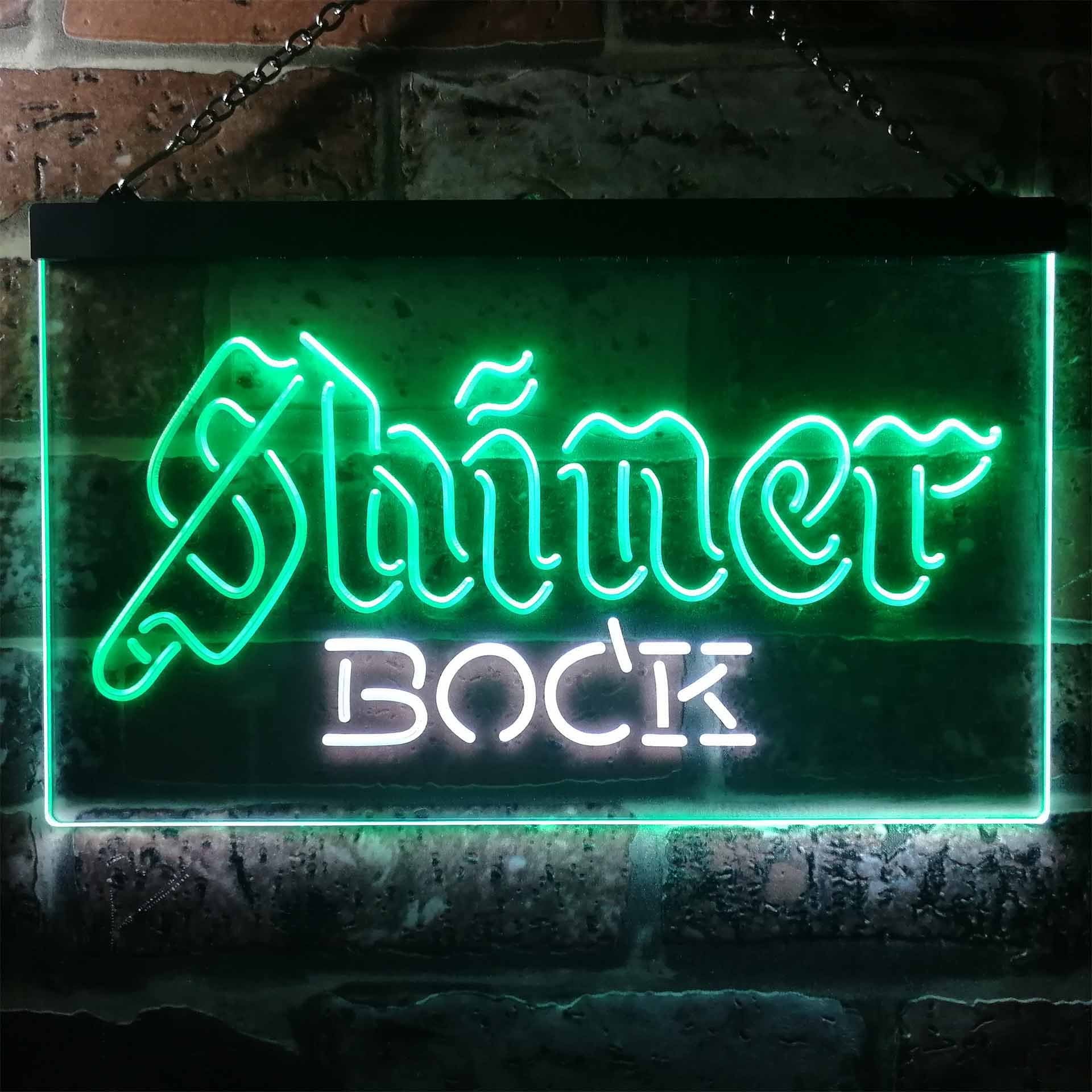 Shiner Bock Banner  1 Neon Like LED  Sign  Dual Color SafeSpecial