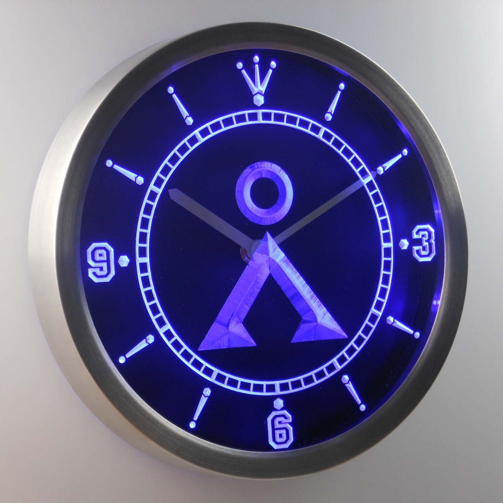 Stargate Earth Glyph Led Neon Wall Clock Safespecial