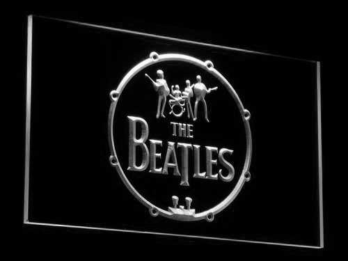 The Beatles Logo in Bass Drum LED Neon Sign | SafeSpecial