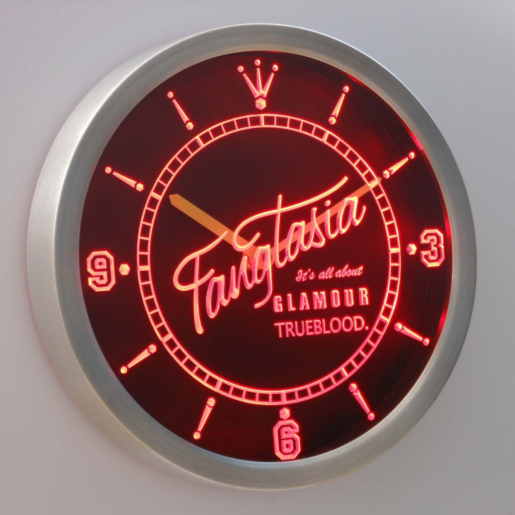True Blood Fangtasia LED Neon Wall Clock | SafeSpecial