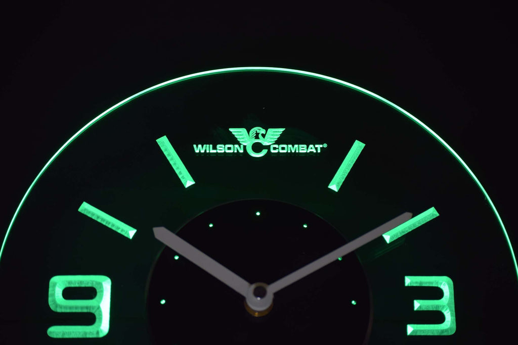 Wilson Combat Modern LED Neon Wall Clock | SafeSpecial