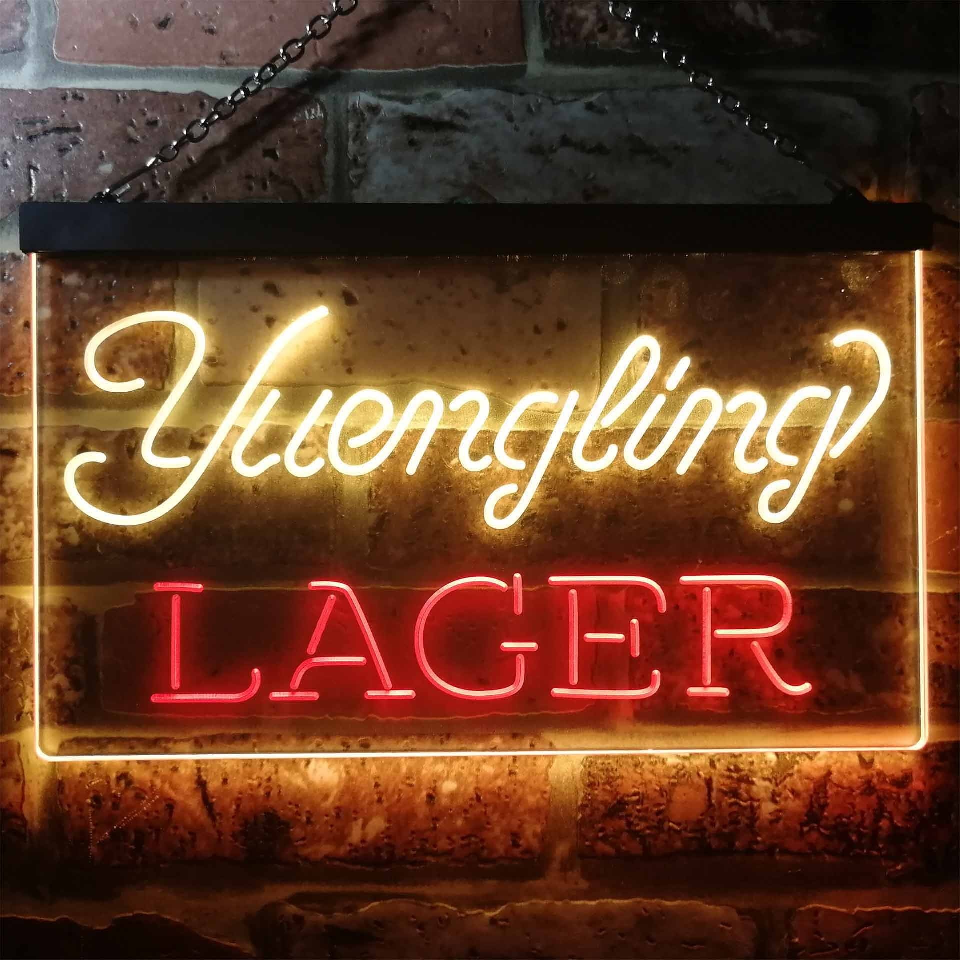 Yuengling Lager Banner  Neon Like LED  Sign  Dual Color SafeSpecial