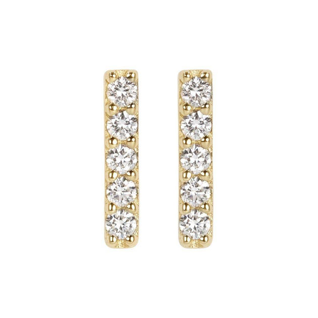 5 Diamond Bar Stud Earrings – Dana Lyn