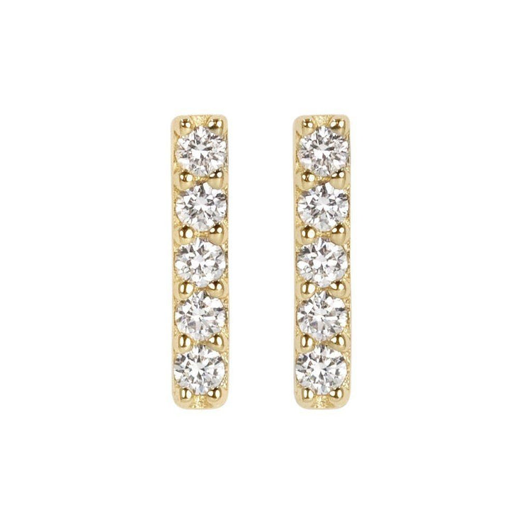 5 Diamond Bar Stud Earrings – Dana Lyn
