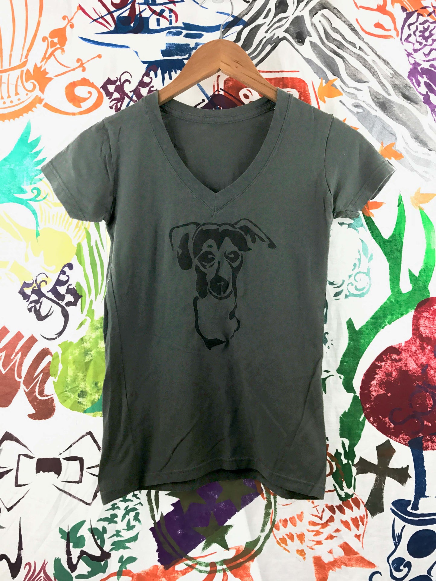Greyhound A Ladies V-Neck T-shirt