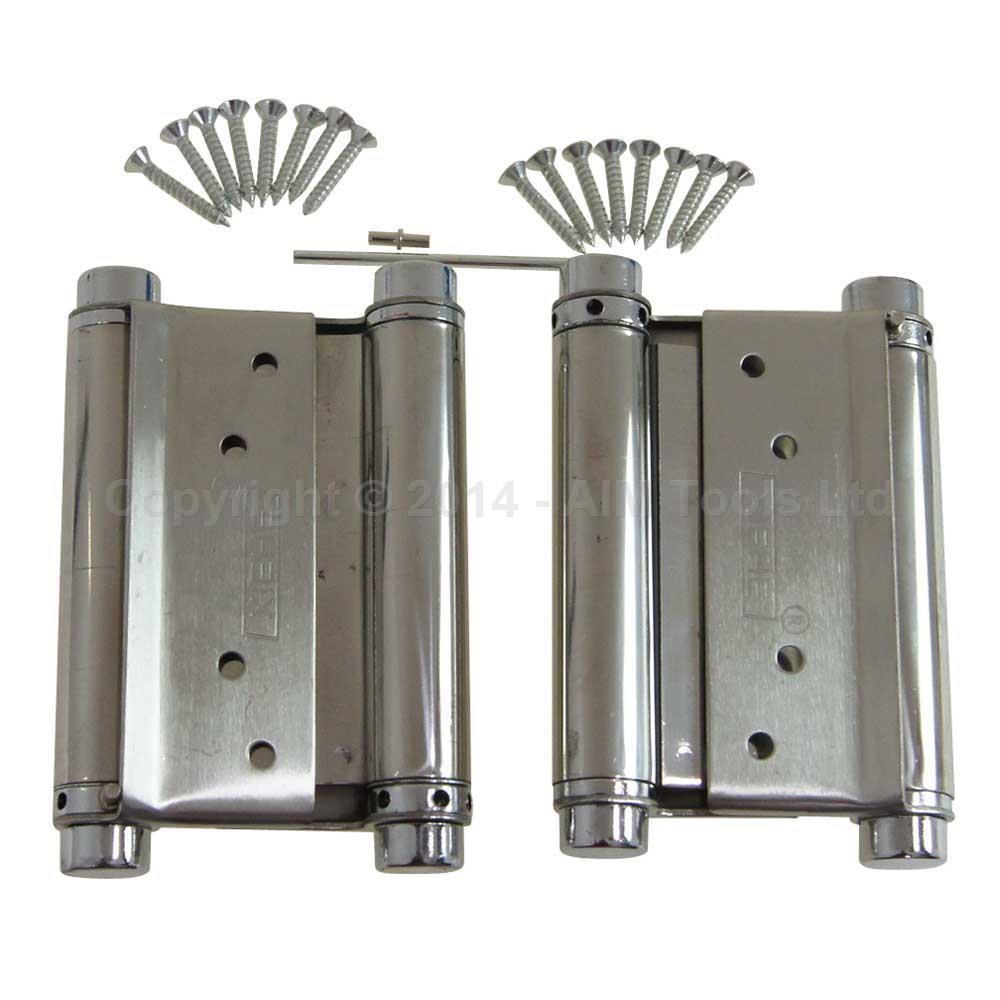 Buy 4 1 Pair Stainless Steel Sprung Hinges Double Action Swing Doors 100mm 55 00 Icon2