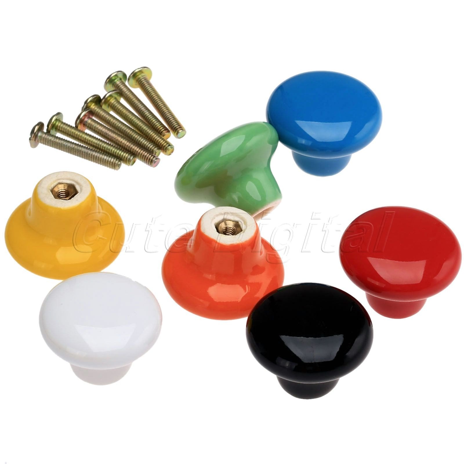 Buy Candy Color Round Furniture Knobs Ceramic Drawer Knob Cabinet