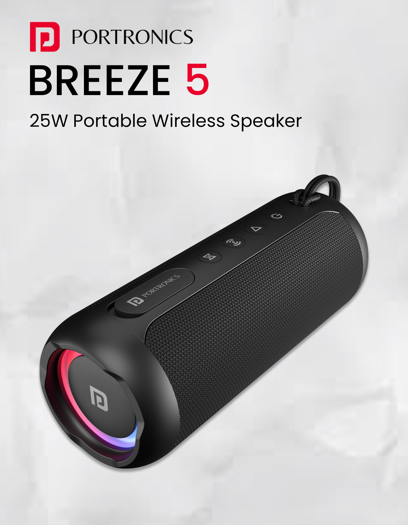 Portronics breeze 5 wireless party speaker with 25w HD Sound