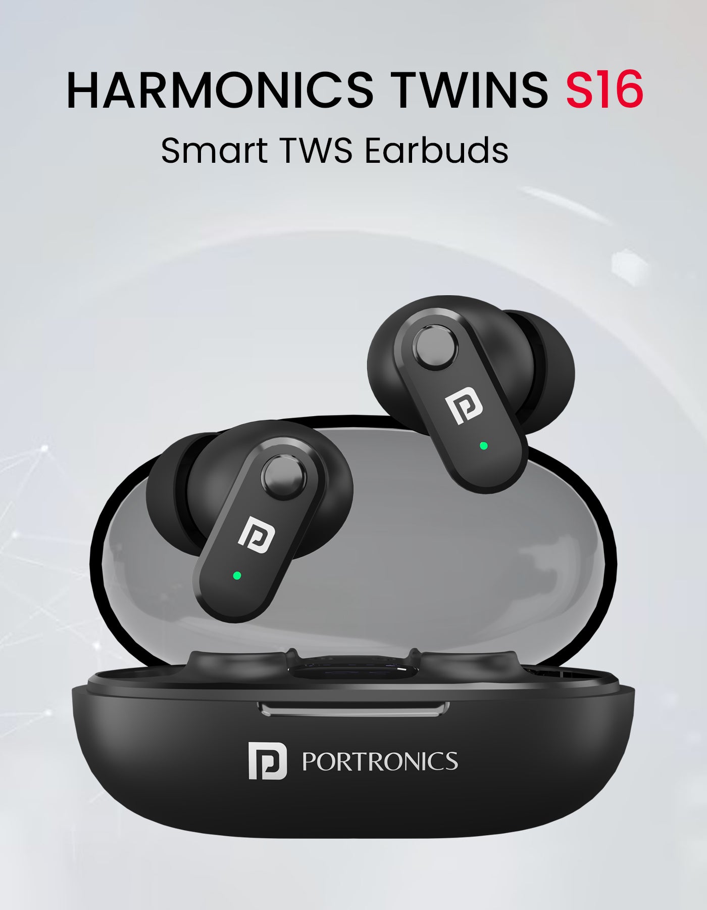 Portronics Harmonics Twins s16  Best earbuds with mini case| Bluetooth earbuds with soft touch buttons | |wireless earbuds| best earbuds under 2000