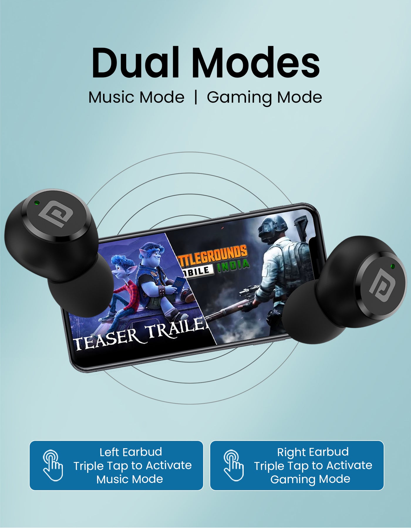 Comy Fit Lightweight wireless tws bluetooth earbuds from portronics