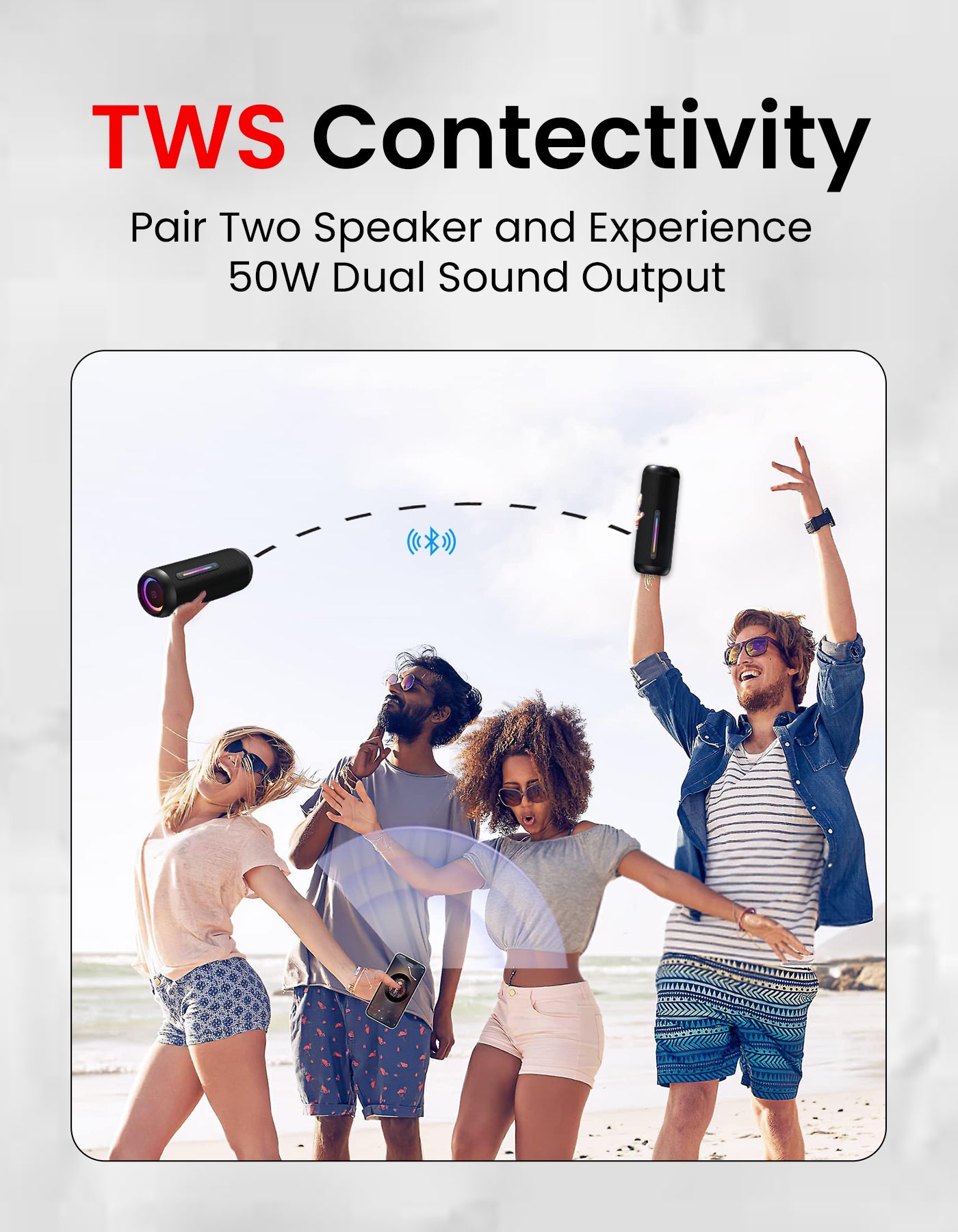 Portronics breeze 5 portable speaker with tws connectivity options