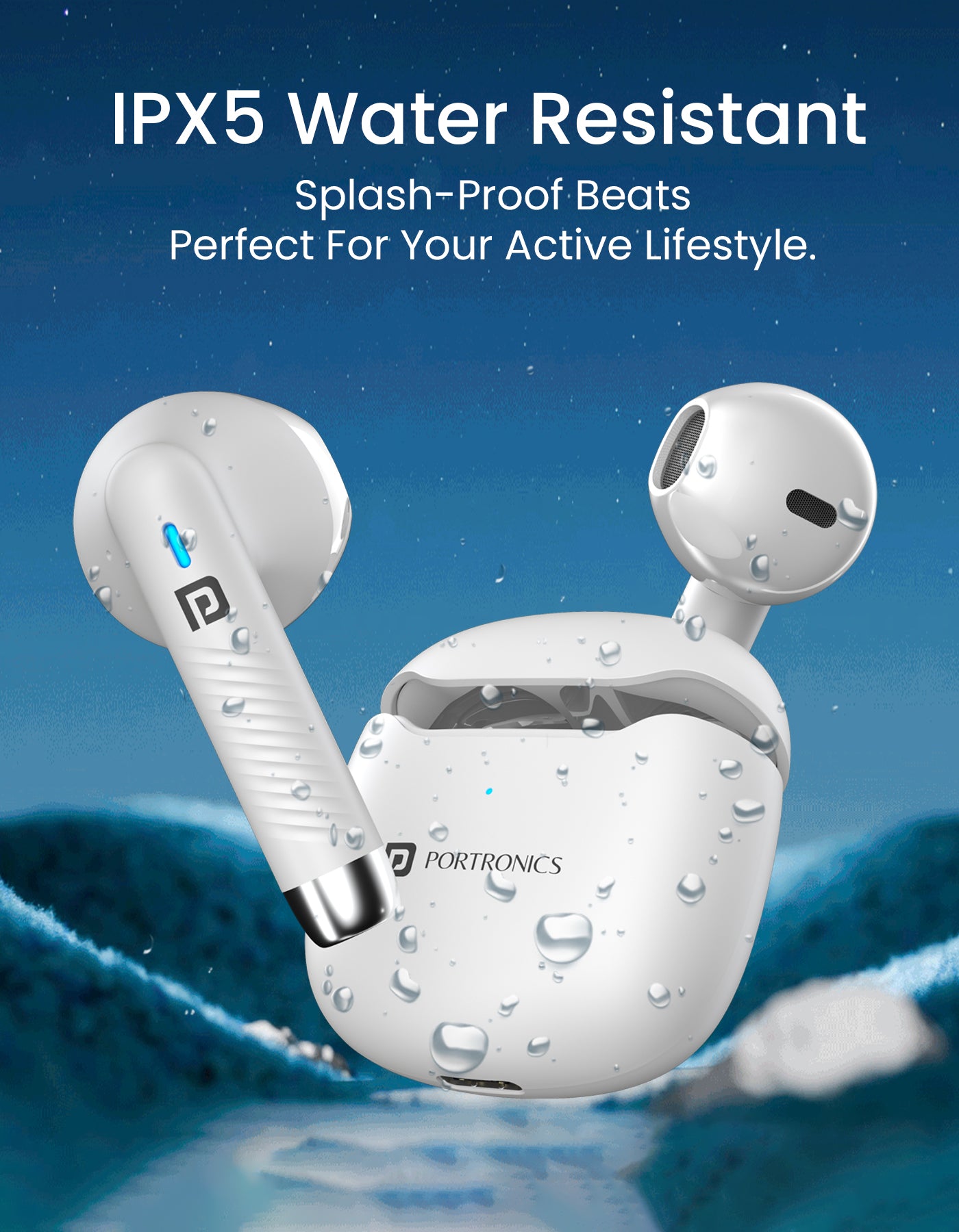 Portronics Harmonics Twins s12 TWS earbuds with touch control and water resistant