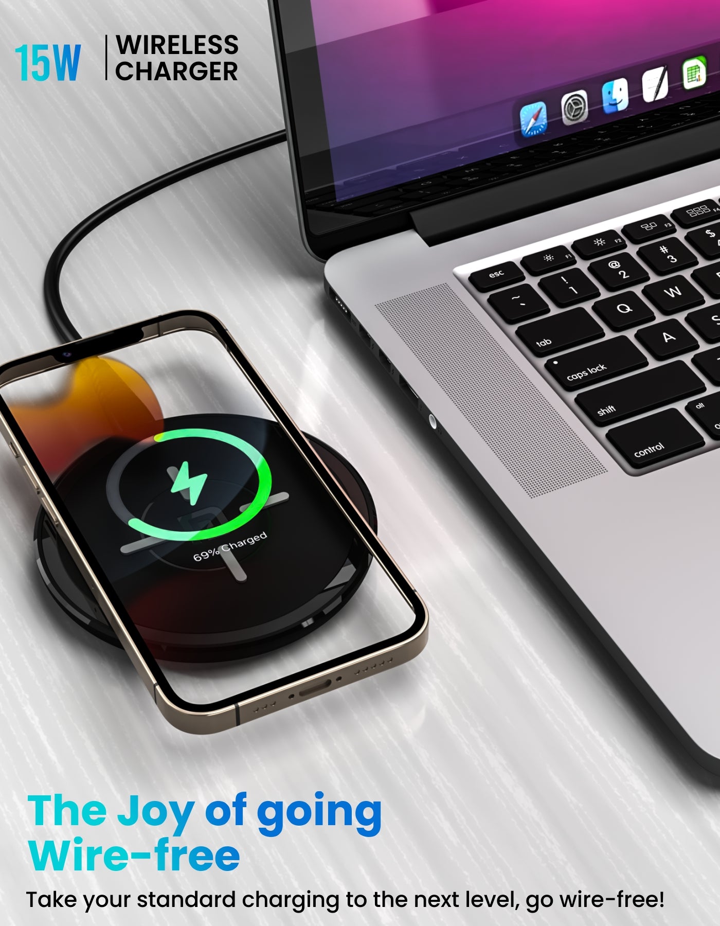 Portronics Freedom 2 Wireless Charger steamless wireless charging