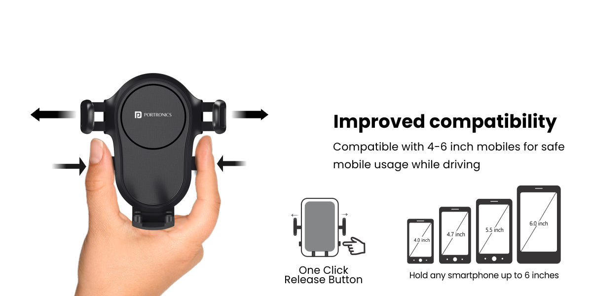 Portronics Clamp Y Mobile Holder with a 360-degree rotational