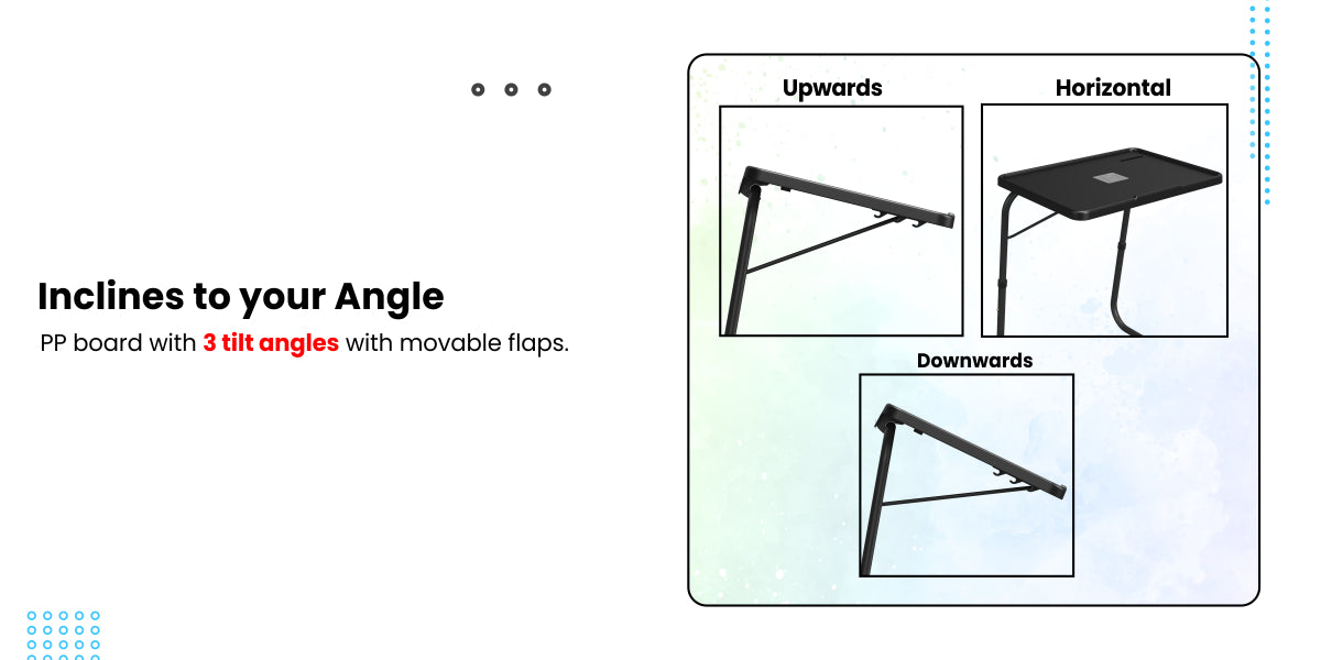 Portronics My Buddy F Portable Laptop Stand/Table for Bed with 3tilt angle easy to move 